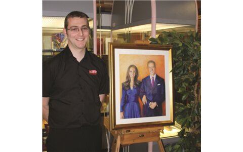 Replica Royal wedding gift in Pencil Museum!