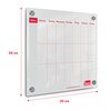 Sasco Semi Transparent Acrylic Mini Whiteboard Weekly Planner Mounted 300x300mm