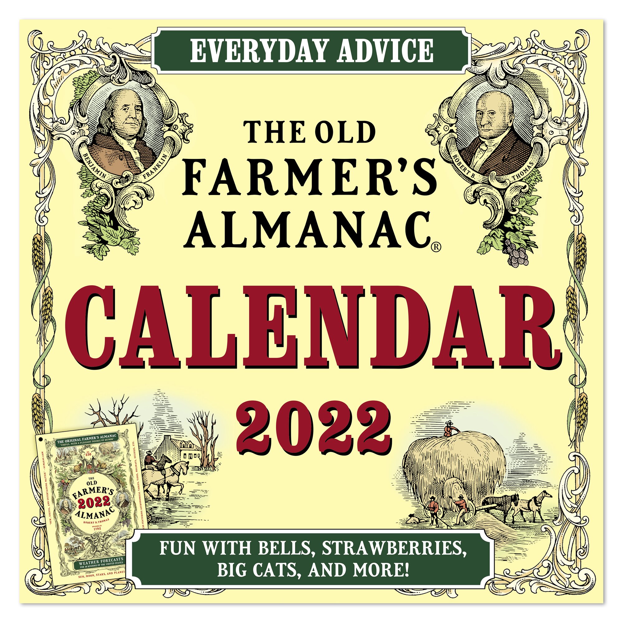 THE OLD FARMERS Almanac 2022 Monthly Wall Calendar 12 x 12 Wall