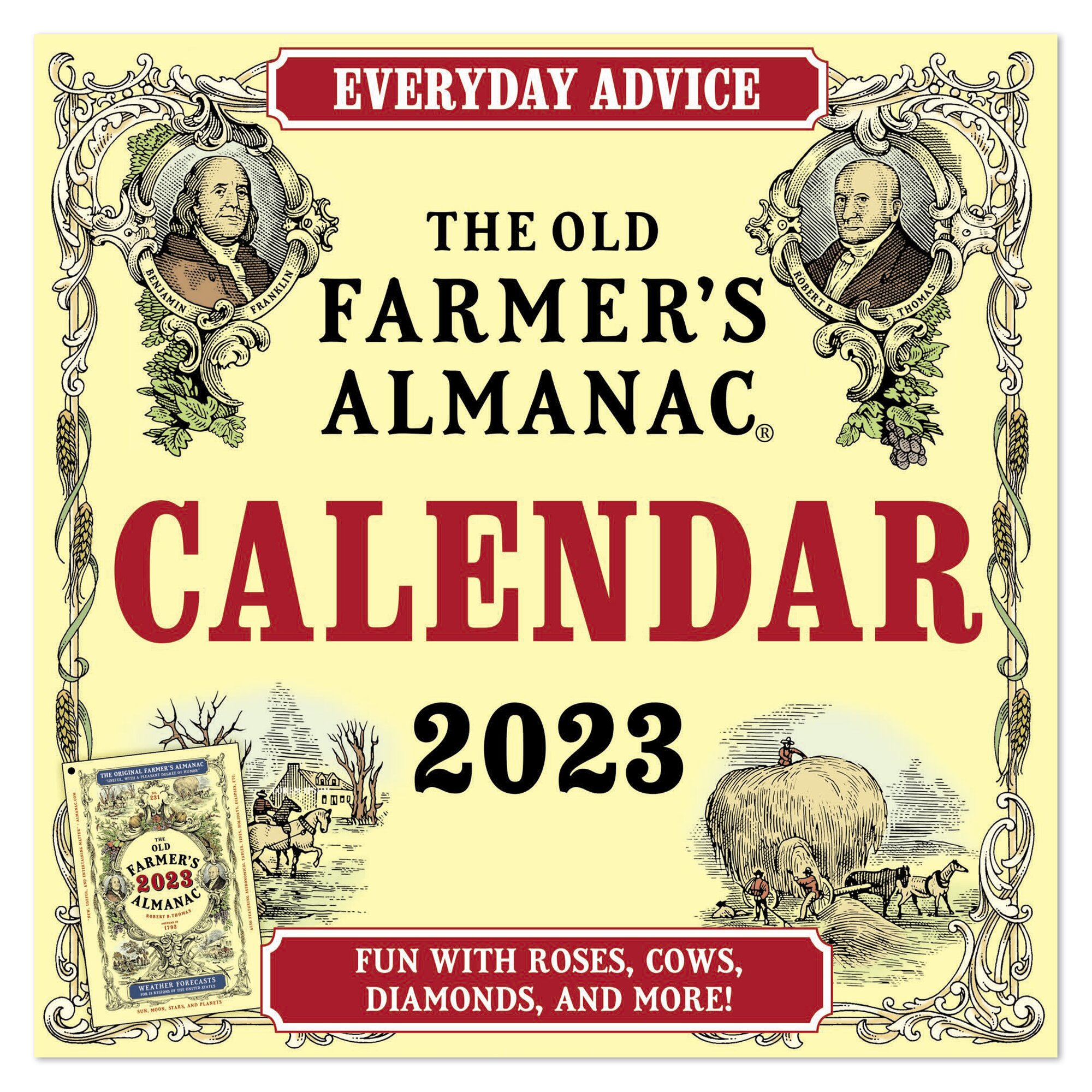 THE OLD FARMERS Almanac 2023 Monthly Wall Calendar 12 x 12 Wall