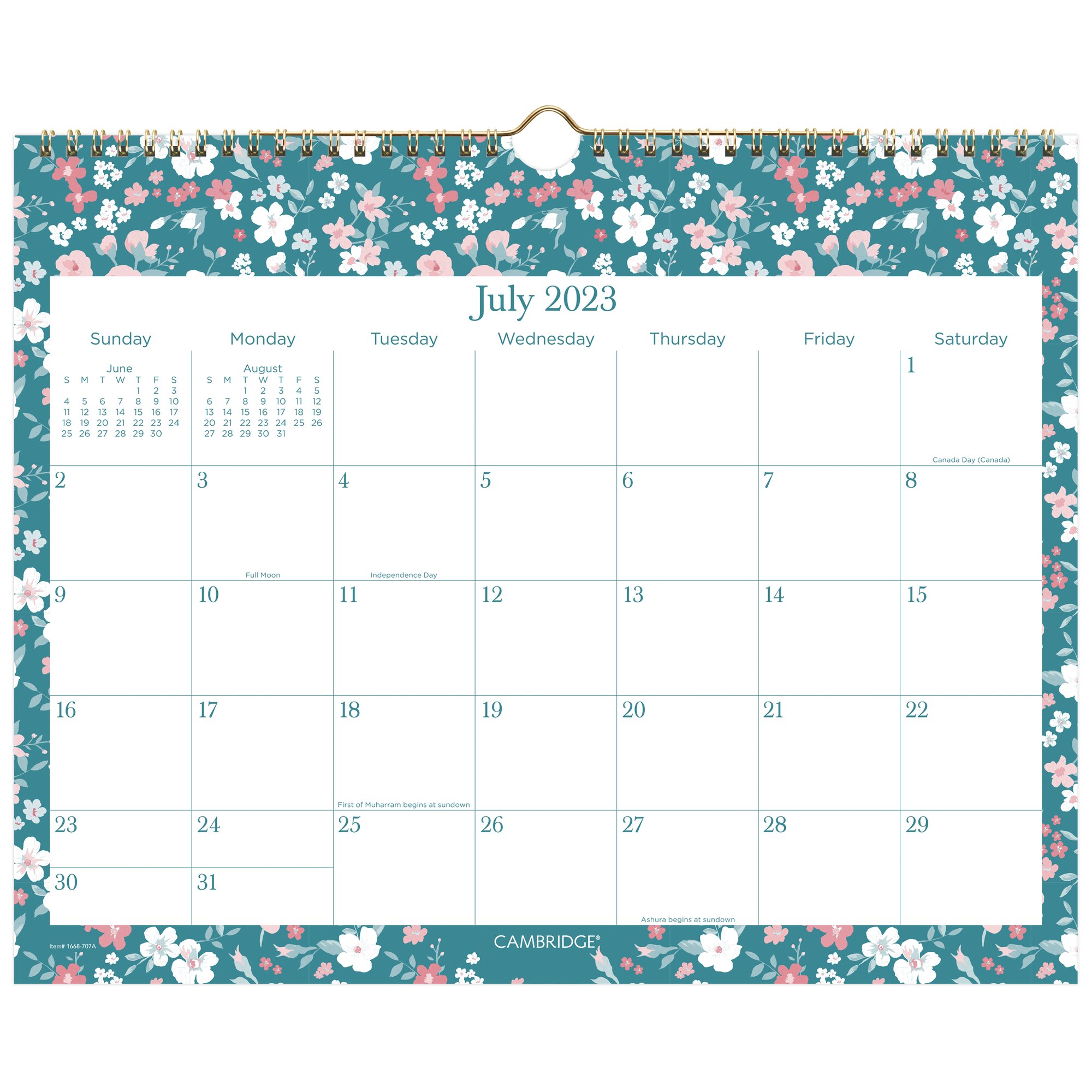 CAMBRIDGE PIPPA ACADEMIC 20232024 Monthly Wall Calendar Medium 15 x 12