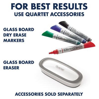 Quartet ECM43G: Infinity Glass Dry-Erase Board Presentation Easel, 24