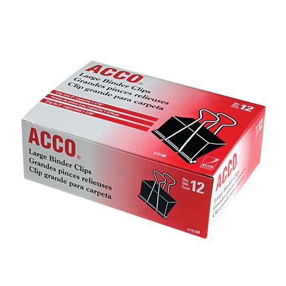 ACCO 144-Count Binder Clips Small 12x12 Boxes