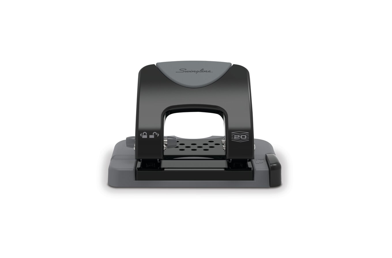 Swingline® LightTouch® High Capacity Desktop Punch, 2-7 Holes, 20 Sheets, Swingline Manual Punches - Desktop Hole Punches