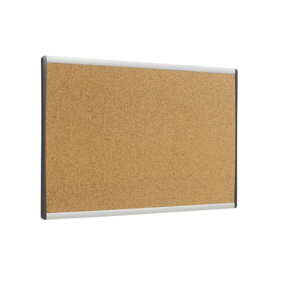 Arc Cubicle Bulletin Board, 24" x 14", Colored Cork, Aluminum Frame