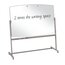 Large Reversible Total Erase Mobile Easel, Whiteboard, 6' x 4', Neutral Frame thumbnail images 1 of 3