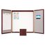 Laminate Conference Room Cabinet, 4' x 4', Whiteboard/Bulletin Board Interior, Mahogany Finish thumbnail images 1 of 3