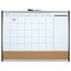 Quartet Magnetic Combination Calendar Board, 17" x 23", Dry-Erase & Cork, 1-Month Design, Black and Silver Frame thumbnail images 1 of 4