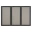 Quartet Enclosed Radius Fabric Bulletin Board, 6' x 4', 3 Door, Graphite Frame thumbnail images 1 of 2
