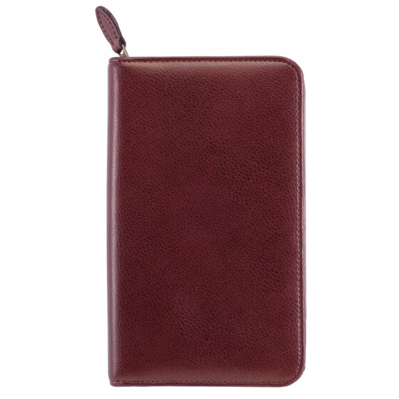 Day-timer Distressed Leather Zippered 1.5 inch Planner Cover Desk Size - Planner