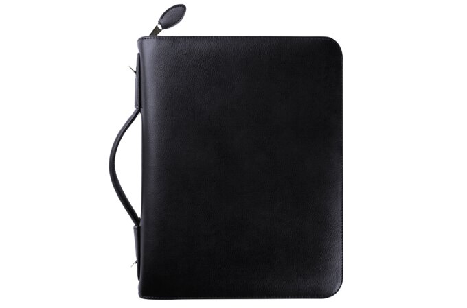 Large Leather Planner Cover - Black