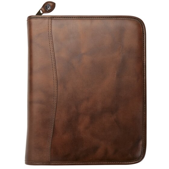 Day-timer Distressed Leather Zippered 1.5 inch Planner Cover Desk Size - Planner