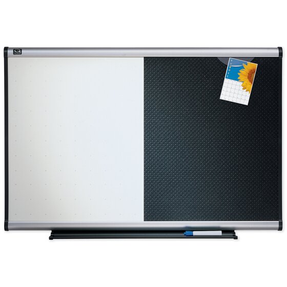 Quartet Prestige Combination Board, 3' x 2', Total Erase/Embossed Foam