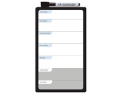 Quartet Magnetic Dry-Erase Weekly Organizer, 6" x 10", Daily Planner, Frameless