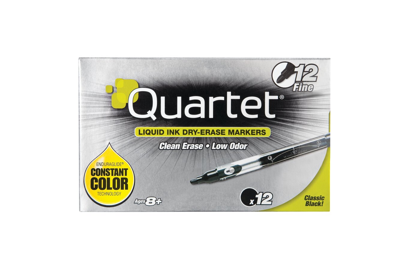 Quartet EnduraGlide Dry Erase Marker Kit, Board Caddy, Board Eraser and 6  Broad Chisel-Tip, Assorted-Color Markers (828474)