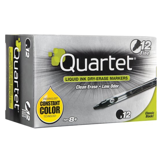 Quartet Dry Erase Markers, Whiteboard Markers, Chisel Tip, EnduraGlide,  White Board Dry Erase Pens for Teachers, Home School & Office Supplies