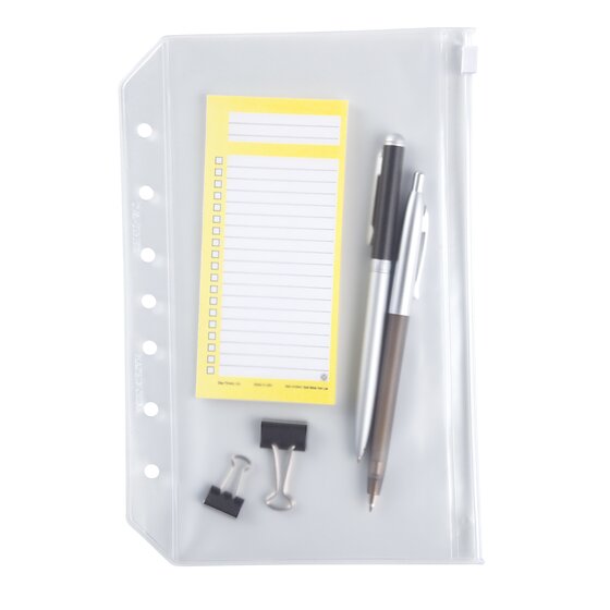 DayTimer Vinyl Zip Pouch, Desk Size, 5 1/2" x 8 1/2" Sheet