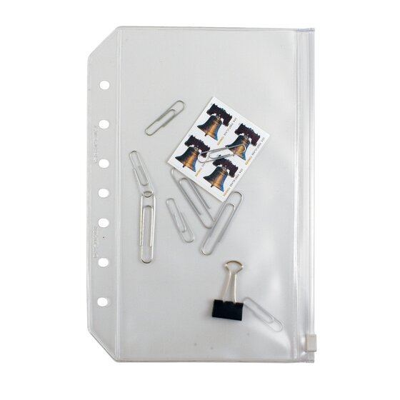 DayTimer Vinyl Zip Pouch, Desk Size, 5 1/2" x 8 1/2" Sheet