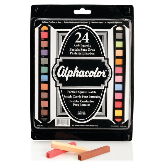 Alphacolor Soft Square Pastels, Portrait Assortment, 24