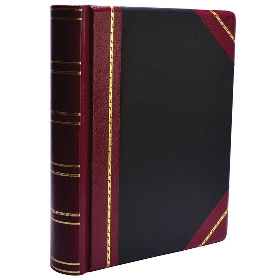 Wilson Jones® Minute Book, 500 Sheet Capacity, Red/Black Imitation