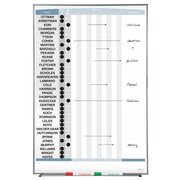 Quartet Matrix In Out Board, 34" x 23", Magnetic, Track Up To 36 Employees