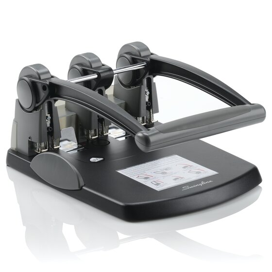 Swingline Extra-High Capacity 3-Hole Punch - Fixed Centers - 3 Punch Head(s) - 300 Sheet - 9/32