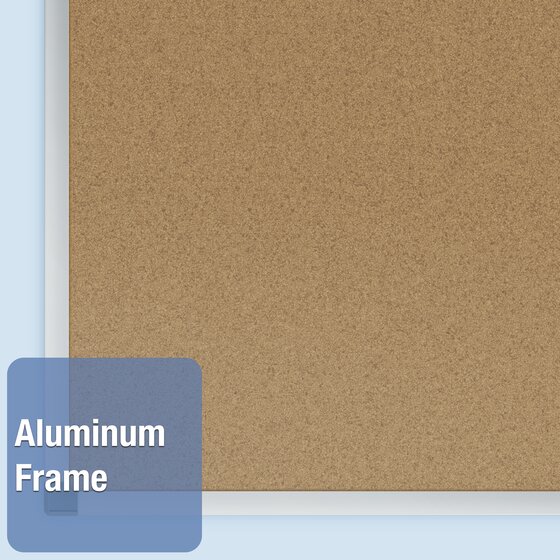 Quartet Basic Cork Bulletin Boards, Aluminum Frame Cork Boards Quartet