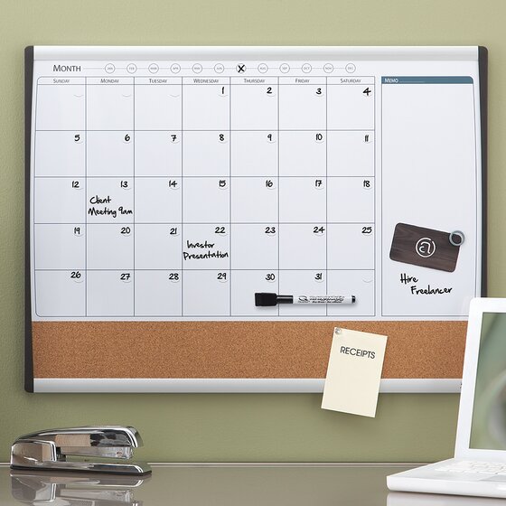 Planning Boards | Magnetic Monthly Organiser Combi Board 585x430mm ...