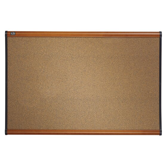 Quartet® Prestige® Colored Cork Bulletin Boards, Light Cherry Finish Frame Cork Boards Quartet