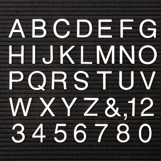 Quartet 4421 Characters for Felt Letter Boards 0.5 Inch Helvetica White 300 Pcs for sale online 