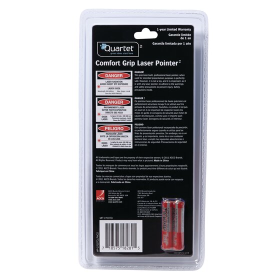 Quartet Classic Comfort Laser Pointer, Class 3a, Large Venue, Green