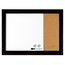 Quartet Home Décor Magnetic Combination Board, 17" x 23", Dry-Erase & Cork, Ebony Frame thumbnail images 1 of 3