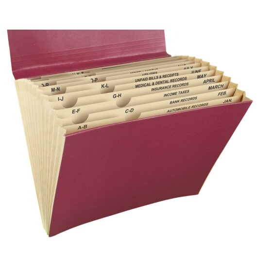 Mead 12 Pocket, All-Purpose Letter File, Color Chosen For You