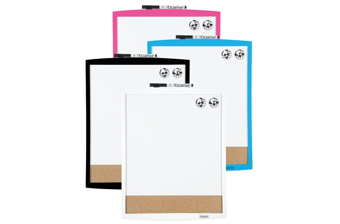 Quartet Magnetic Combination Board Dry Erase Cork 11 X 14 Curved Frame Assorted Colors Calendar Combo Chalk Boards Quartet