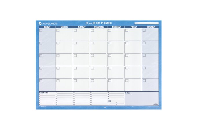 AT-A-GLANCE Undated 30/60-Day Horizontal Erasable Wall Calendar ...