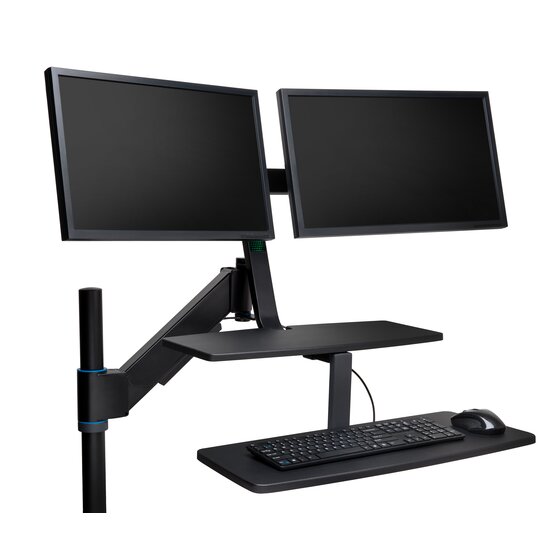 Dual Monitor Arm for Kensington® SmartFit® Sit/Stand Workstation 