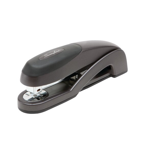 Optima Full Strip Desk Stapler, 25-Sheet Capacity, Graphite Black