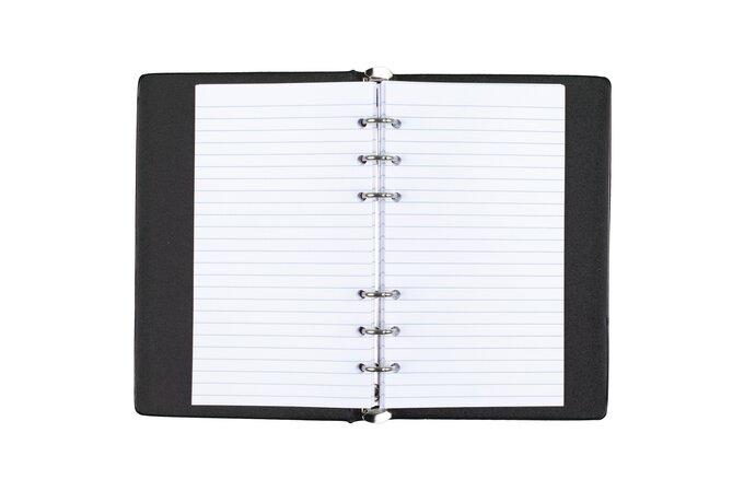 Mead Loose-Leaf Memo Book, Narrow Ruled, 6 Rings, 6 3/4 x 3 3/4, Assorted  Colors, Notepads