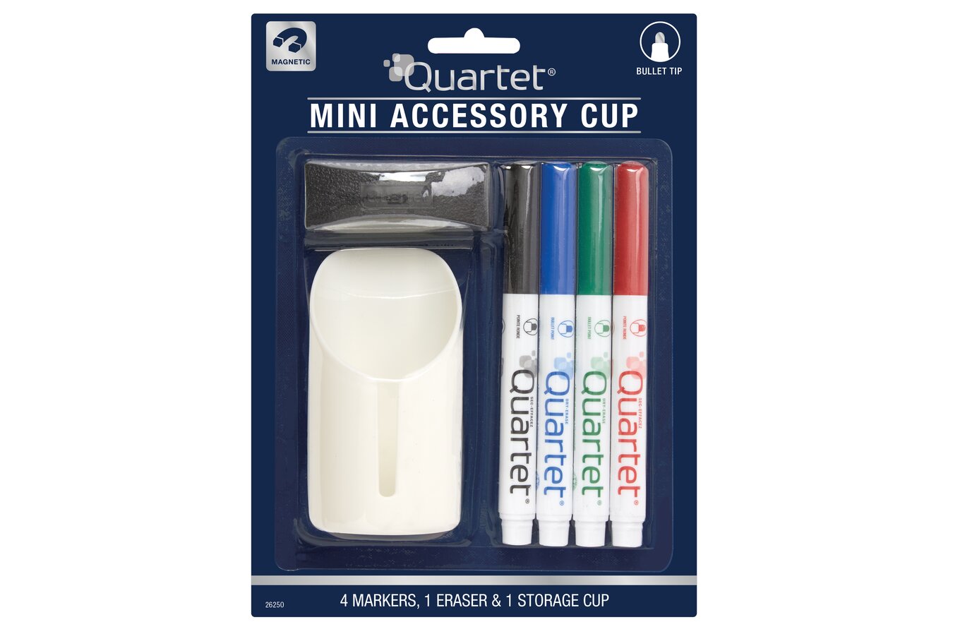 Quartet EnduraGlide Dry-Erase Kit, Caddy, Chisel Tip Dry-Erase Markers,  Eraser, Markers & Accessories