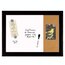 Quartet Home Décor Magnetic Combination Board, 17" x 23", Dry-Erase & Cork, Ebony Frame thumbnail images 2 of 3