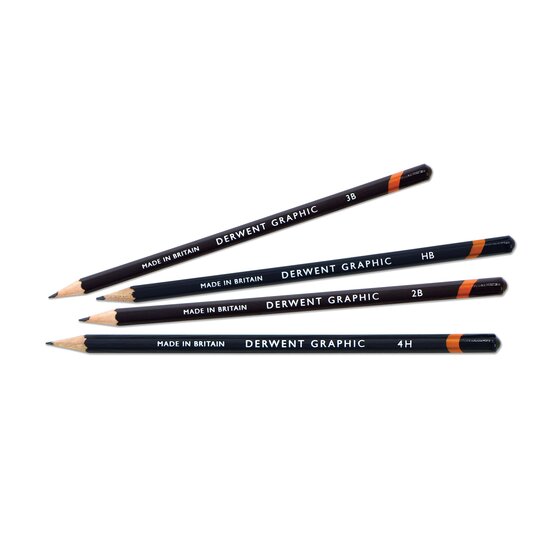 Derwent34214 Graphic Medium Graphite Drawing Pencils Professional Set of 12 