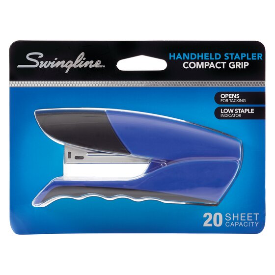 Swingline® Compact Grip Stapler, 20 Sheets, Assorted Colors