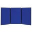 Quartet Show-It! 3-Panel Display System, 72" x 36", Double-sided, Blue/Gray thumbnail images 1 of 2