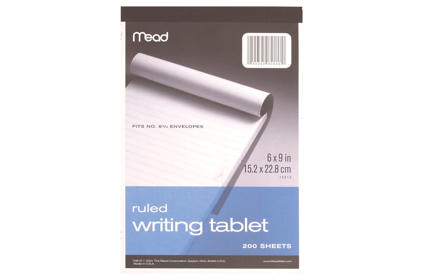 Mead Writing Tablet Wide Ruled 0 Sheets 6 X 9 Notepads Mead