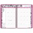 Cambridge FloraDoodle Premium Weekly Monthly Planner, Small, Black/White