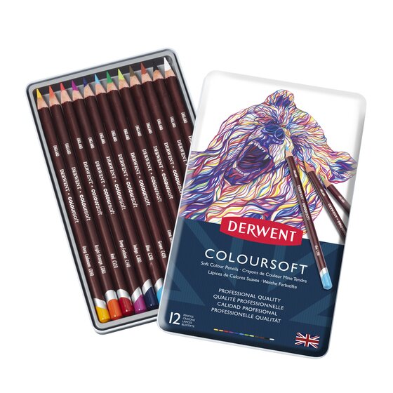 Coloursoft on black sketch pads 