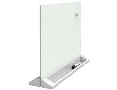 Quartet® Glass Magnetic Desktop Dry-Erase Panel, White, 17" x 23"