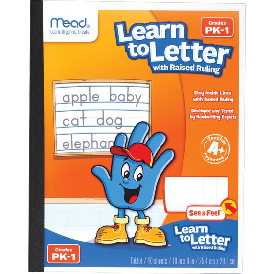 Mead Raised Ruling Dotted Line Writing Tablet - 40 Pages - 0.75 Mead Raised Ruling Dotted Line Writing Tablet - 40 Pages - 0.75