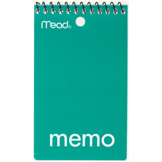 Mead Memo Book College Ruled 5 X 3 Inches Wirebound 60 Sheets Assorted 455 for sale online