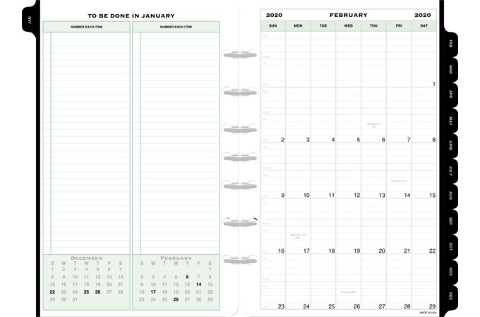 Day Timer Two Page Per Week Original Planner Refills 5 1 2 X 8 1 2 